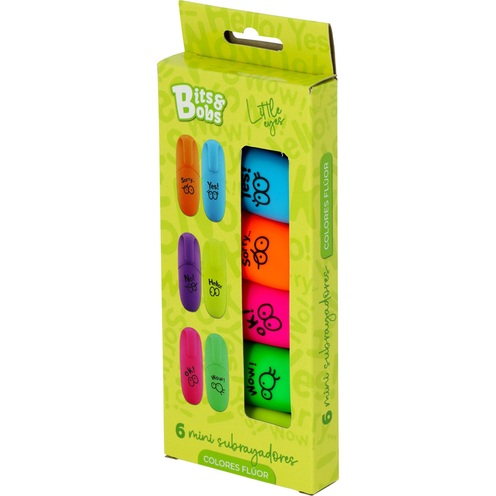 CAIXA6 MINI SUBLINHADORES FLUOR LITTLE EYES