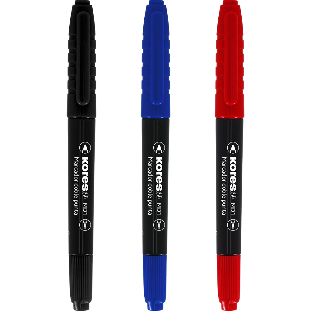 MARCADOR 2PUNTAS MD1 PERMAN ROXO KORES