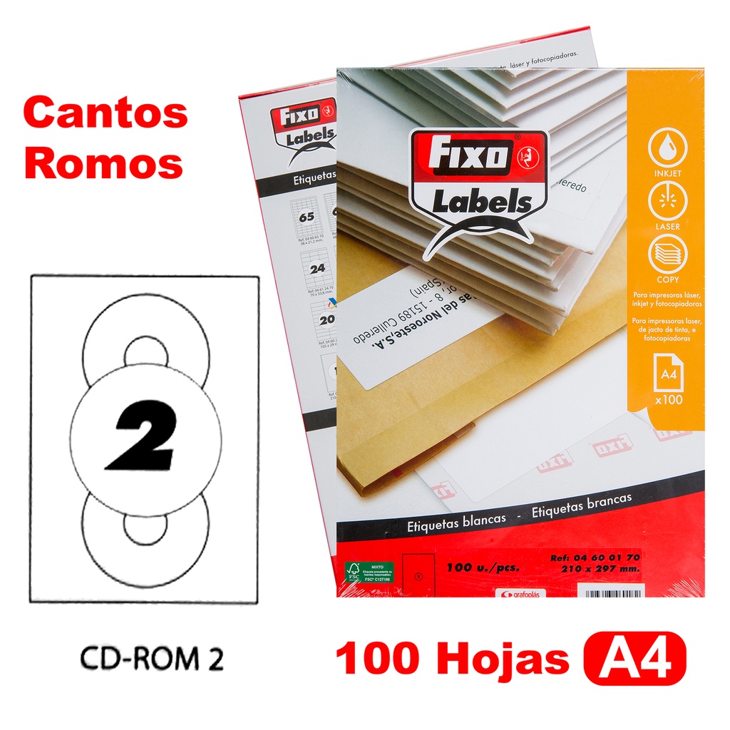CAIXA 100H.A4 ETIQUE.C/ROMOS CD ROM 2