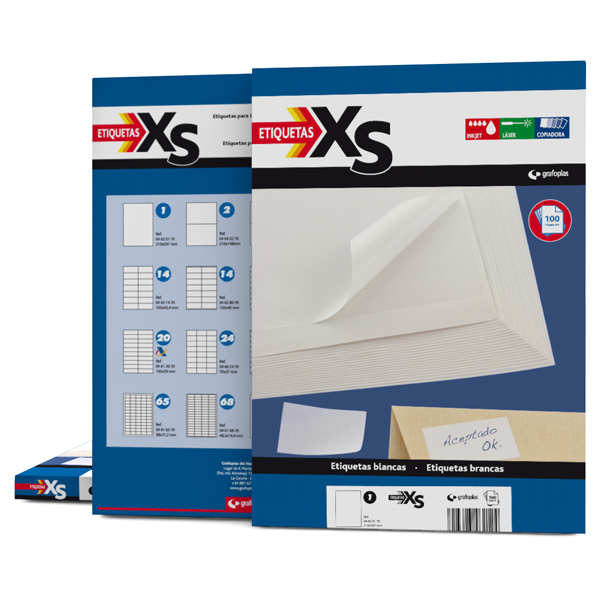 CAIXA 100H.A4 ETIQ.XS C/RECT. 48,5X16,9MM