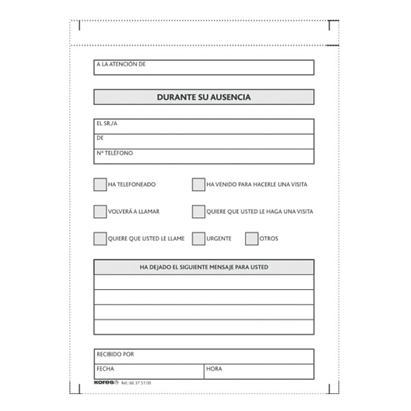 LLAMADAS TELEFONICAS 8oNATURAL PAPEL