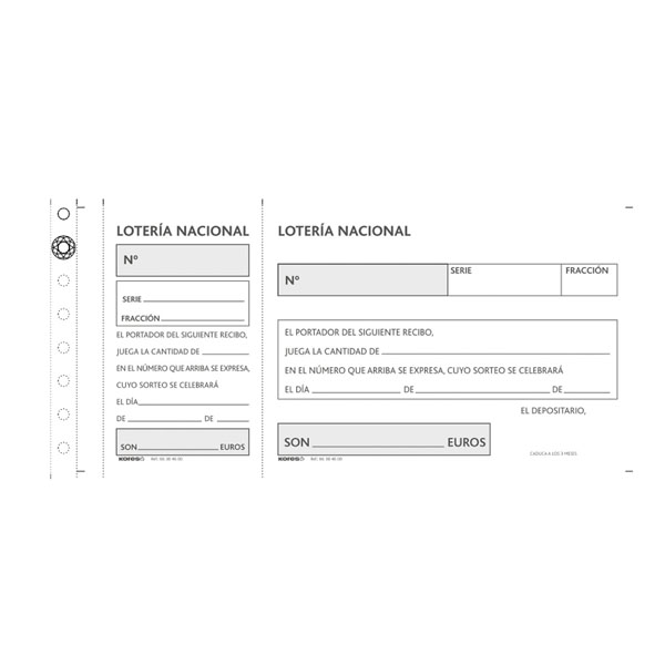 LOTERIA PAPEL C/ MATRIZ