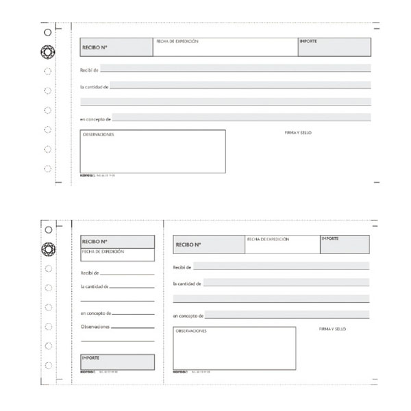 RECIBO 3o PAPEL C/MATRIZ