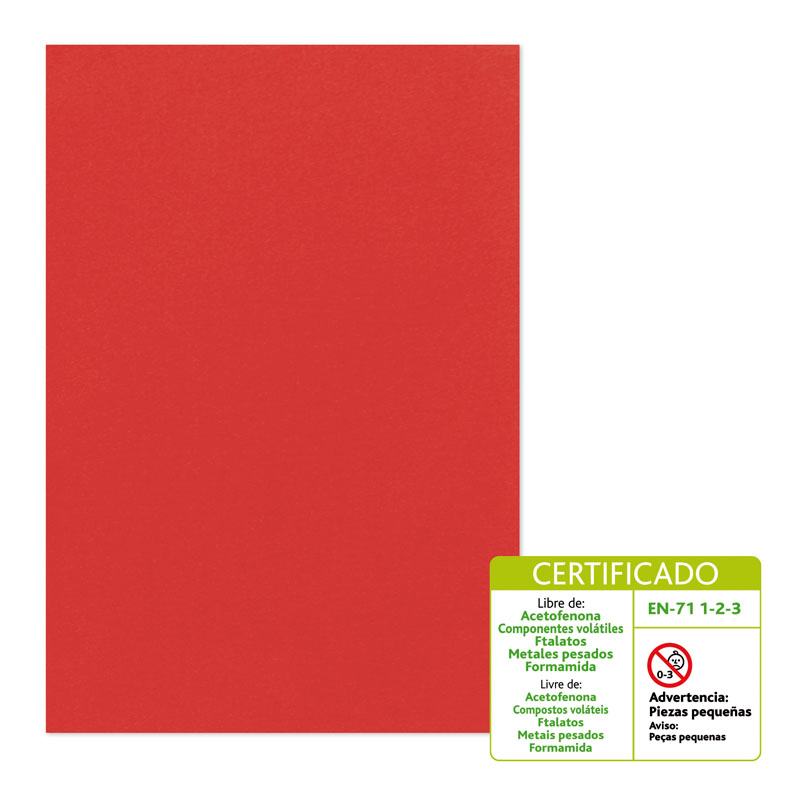 BOLSA 10 LAMINA GOMA EVA 2MM 40X60 ROJA