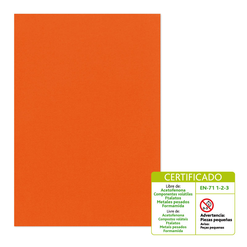 BOLSA 10 LAMINA GOMA EVA 2MM 40X60 NARAN