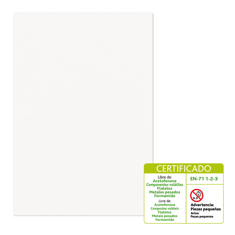 BOLSA 10 LAMINA GOMA EVA 2MM 40X60 BLANC