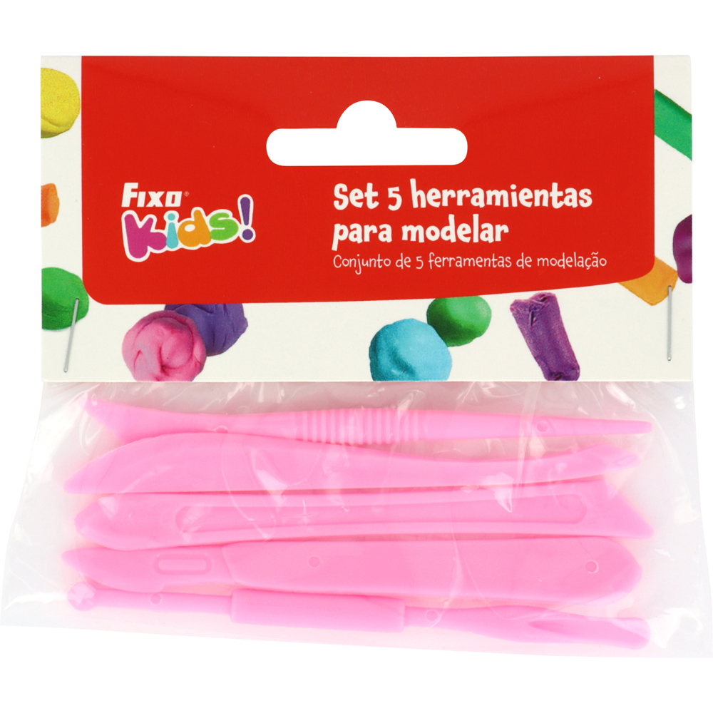SET 5 HERRAMIENTAS P/MODELAR ROSA