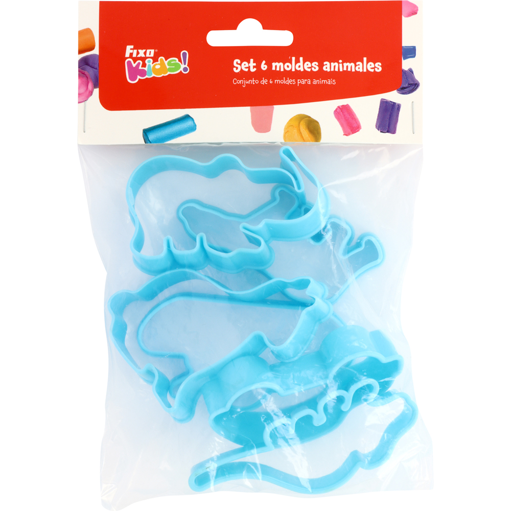 SET 6 MOLDES VARIADOS AZUL