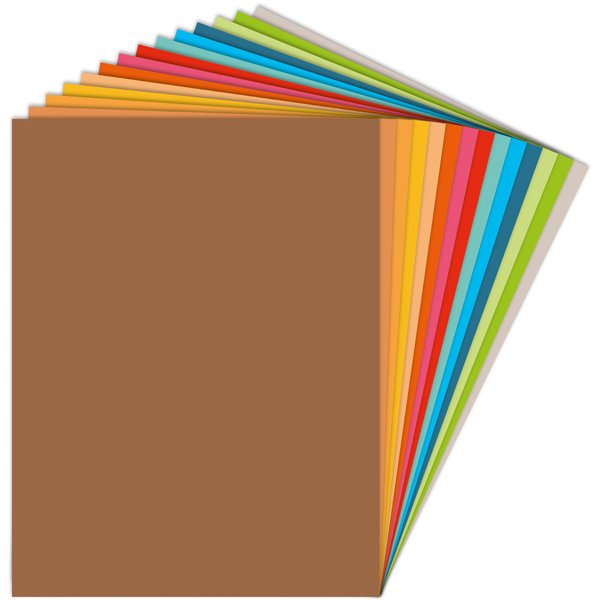 PAQ.25 CARTUL.180G 50X65CM MARRON CANELA
