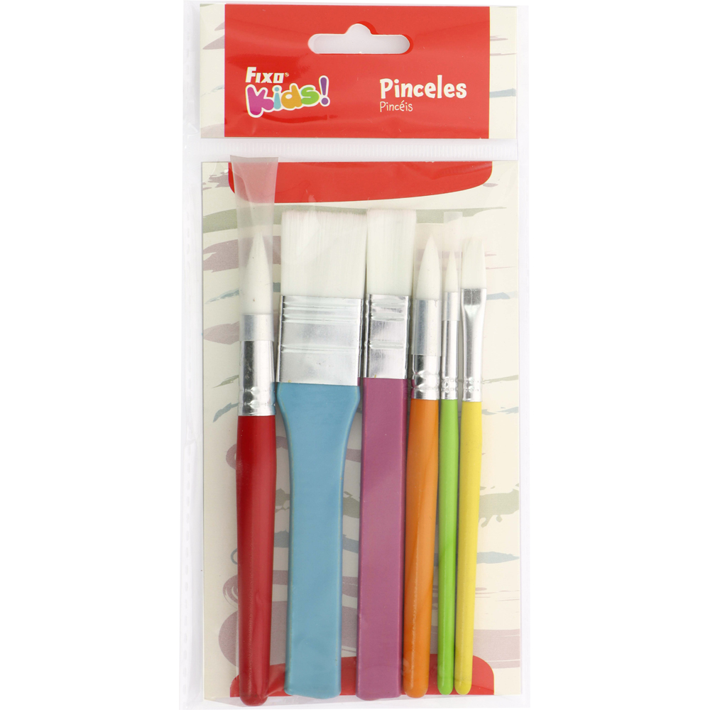 SET 6 PINCELES SINTETICOS FIXOKIDS