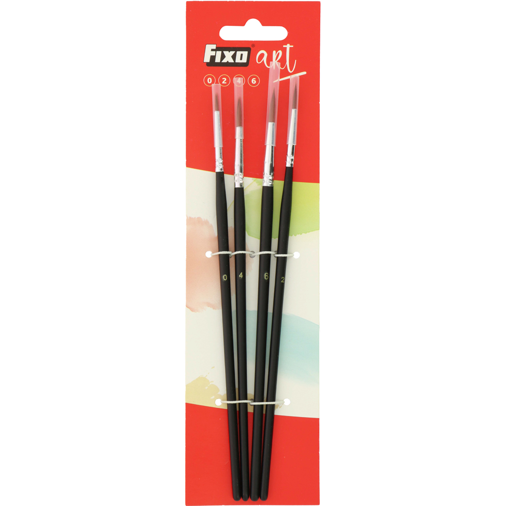 SET 4 PINCEL REDONDO No 0/2/4/6 FIXOART