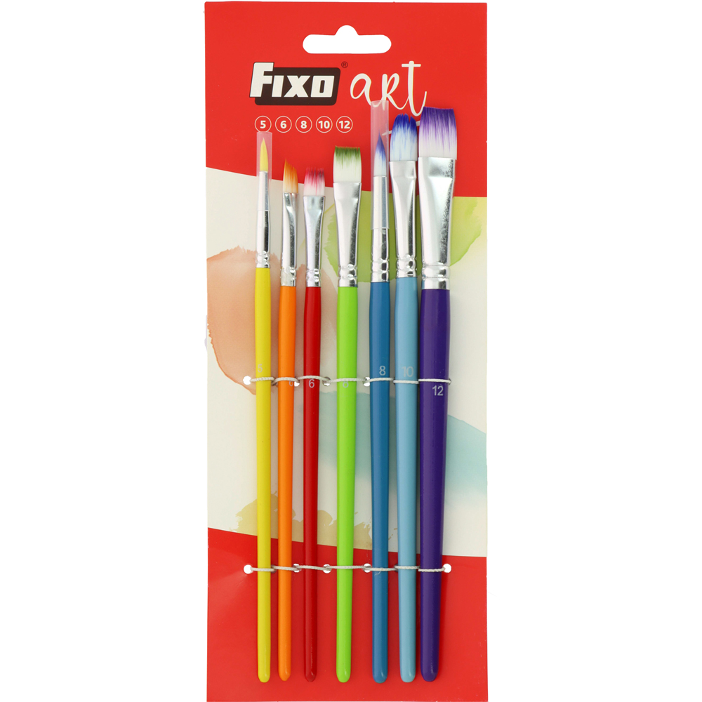 SET 7 PINCEL SURTIDO DE COLORES FIXOART