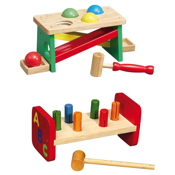 JUEGO MARTILLO CON BOLAS DE MADERA