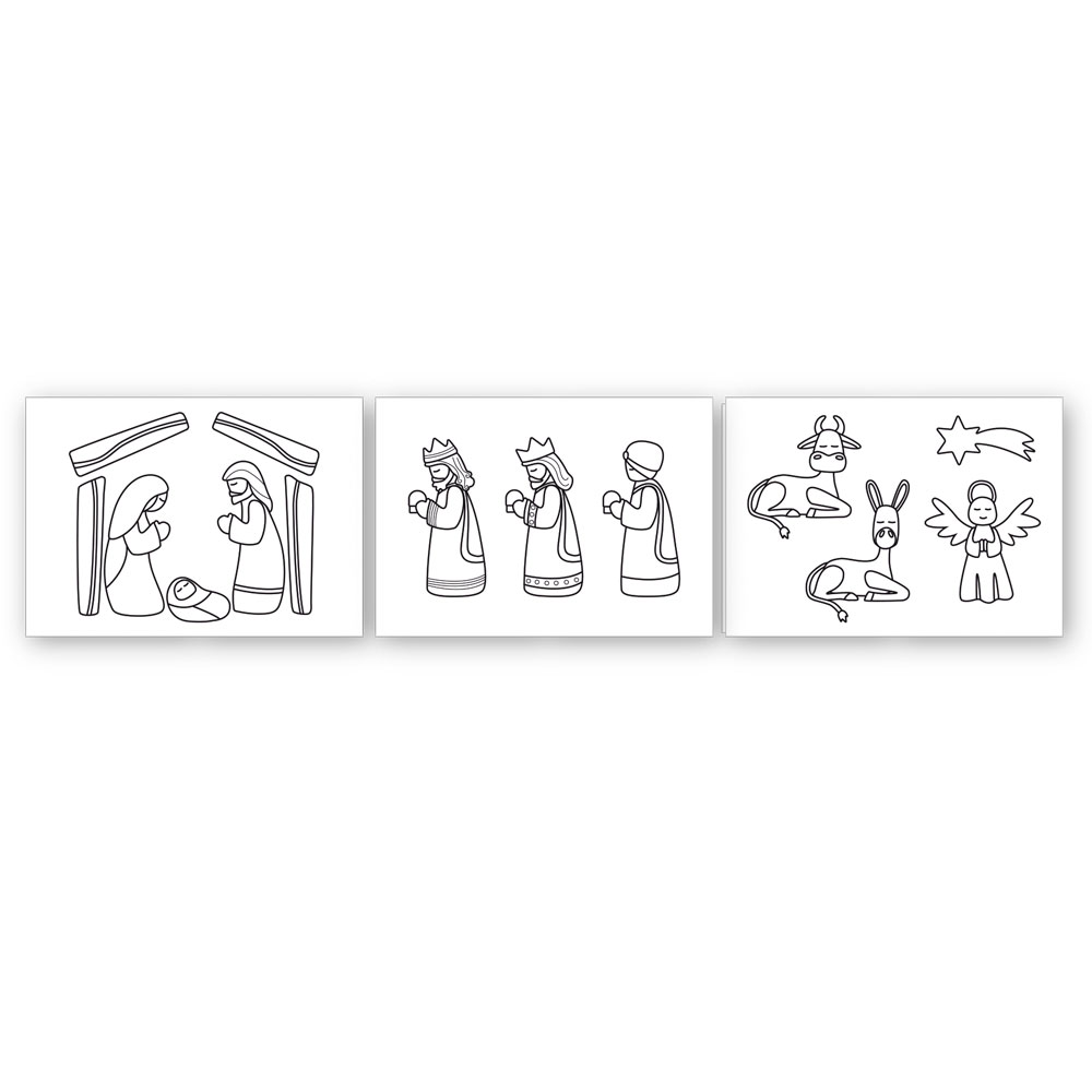 PACK12 CART.A4 IMPR.FIGURAS BELEN