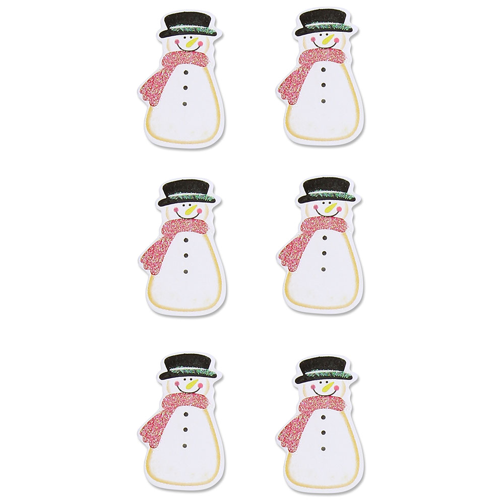 SET FIGURAS MADERA MUNECOS NIEVE ADHESI