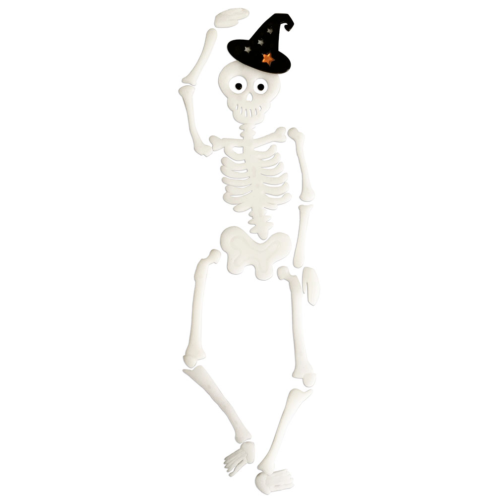 SET FIGURAS GEL ESQUELETO HALLOWEEN