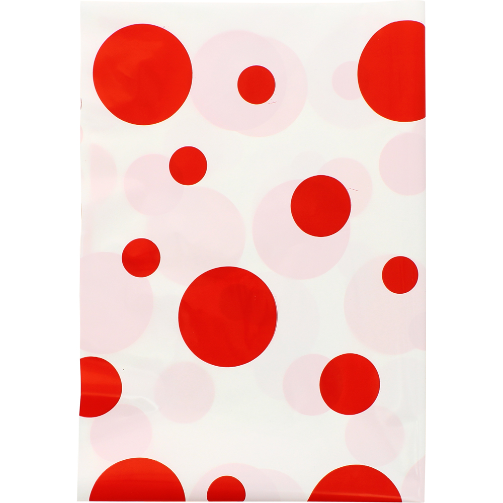 PACK25 BOLSA DISFRAZ56X70 IMPR TOPOS ROJ