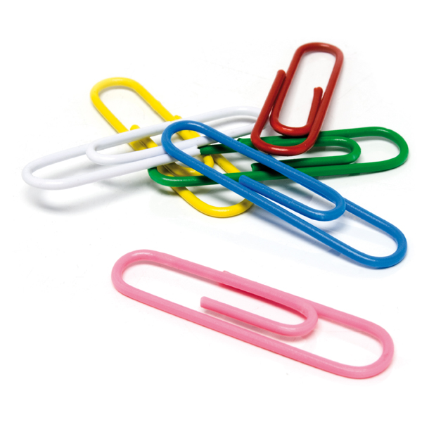 CAIXA 100 CLIPS KORES PLASTIFICADOS 32MM