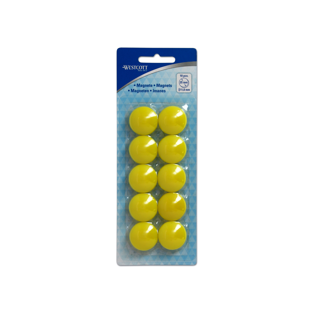 BLS 10 IMANES 25MM AMARELO WESTCOTT