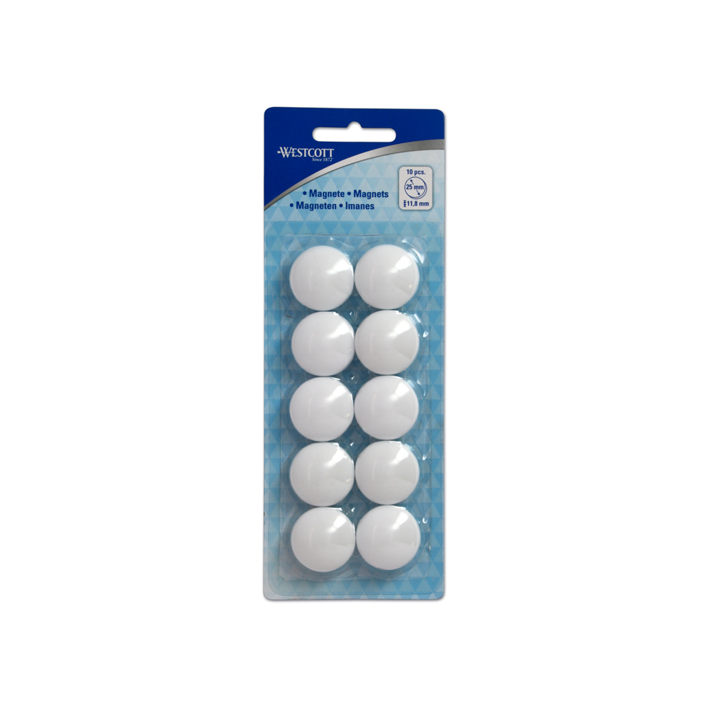 BLS 10 IMANES 25MM BRANCO WESTCOTT