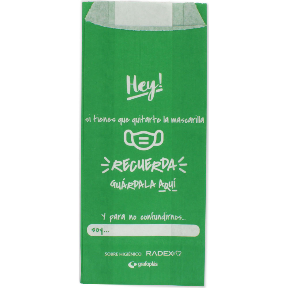 PACK10 EMB.S PAPEL C/FOLE VERDE RADEX