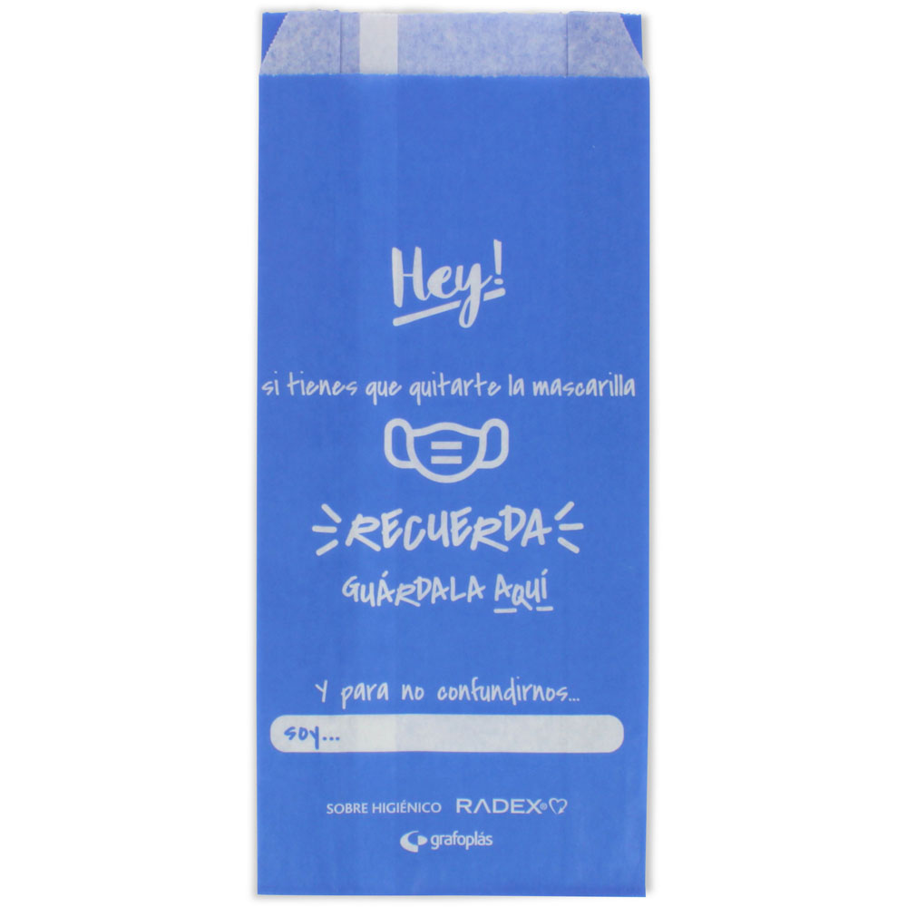 PACK10 EMB.S PAPEL C/FOLE AZUL RADEX