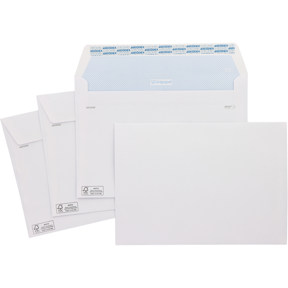500 ENVELOPES BCO 115X225 90G A.FACIL V/I TS