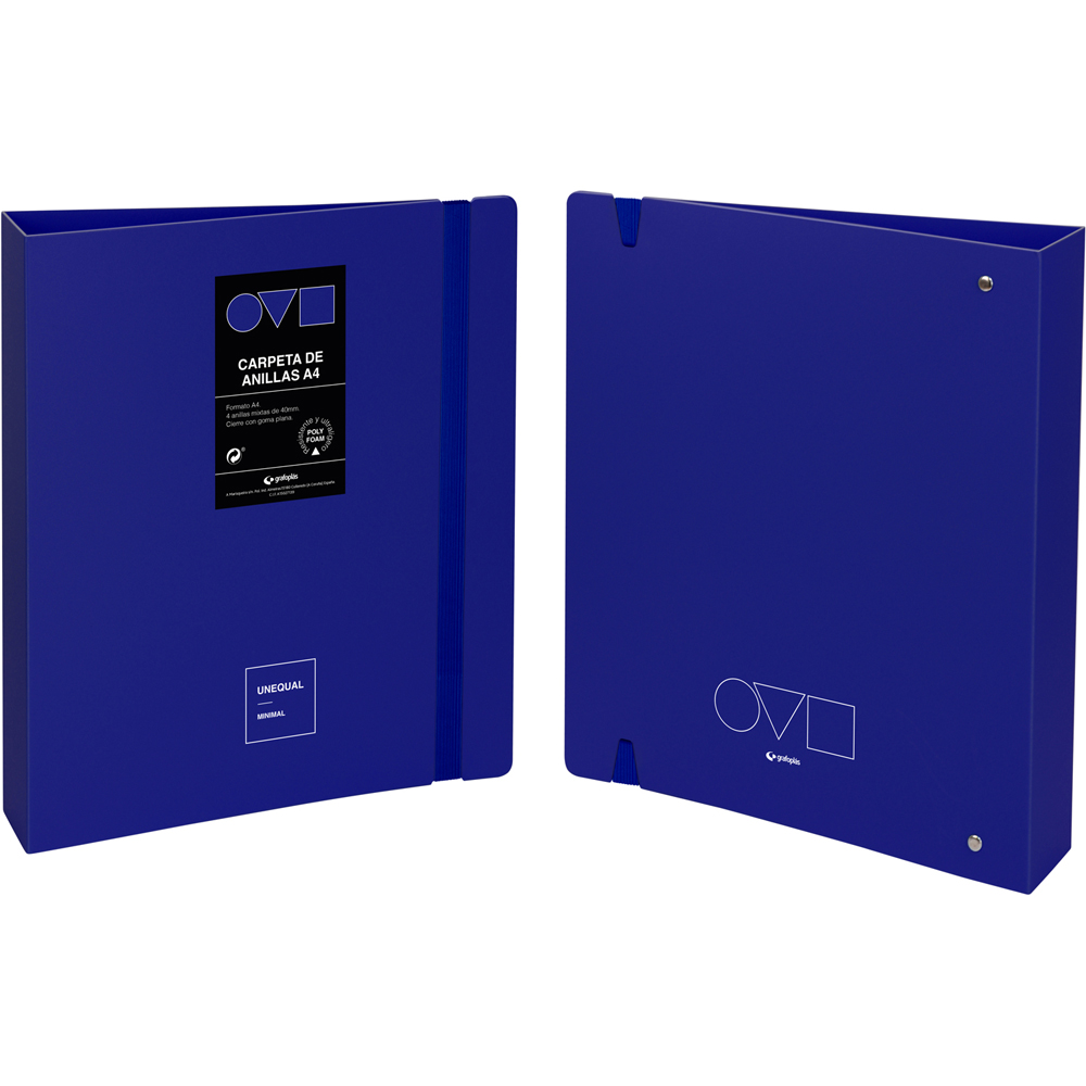 CARP ANILLAS 4D40 A4 UNEQ MINIMAL AZUL