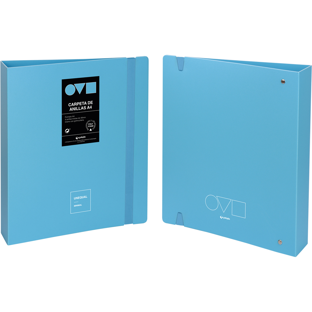 CARP ANILLAS 4D40 A4 UNEQ MINIMAL AZUL P