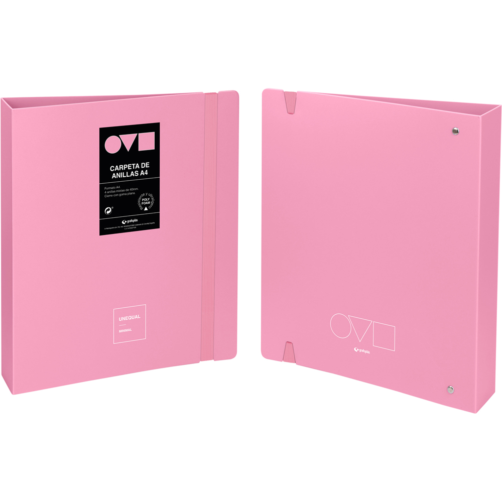 CARP ANILLAS 4D40 A4 UNEQ MINIMAL ROSA