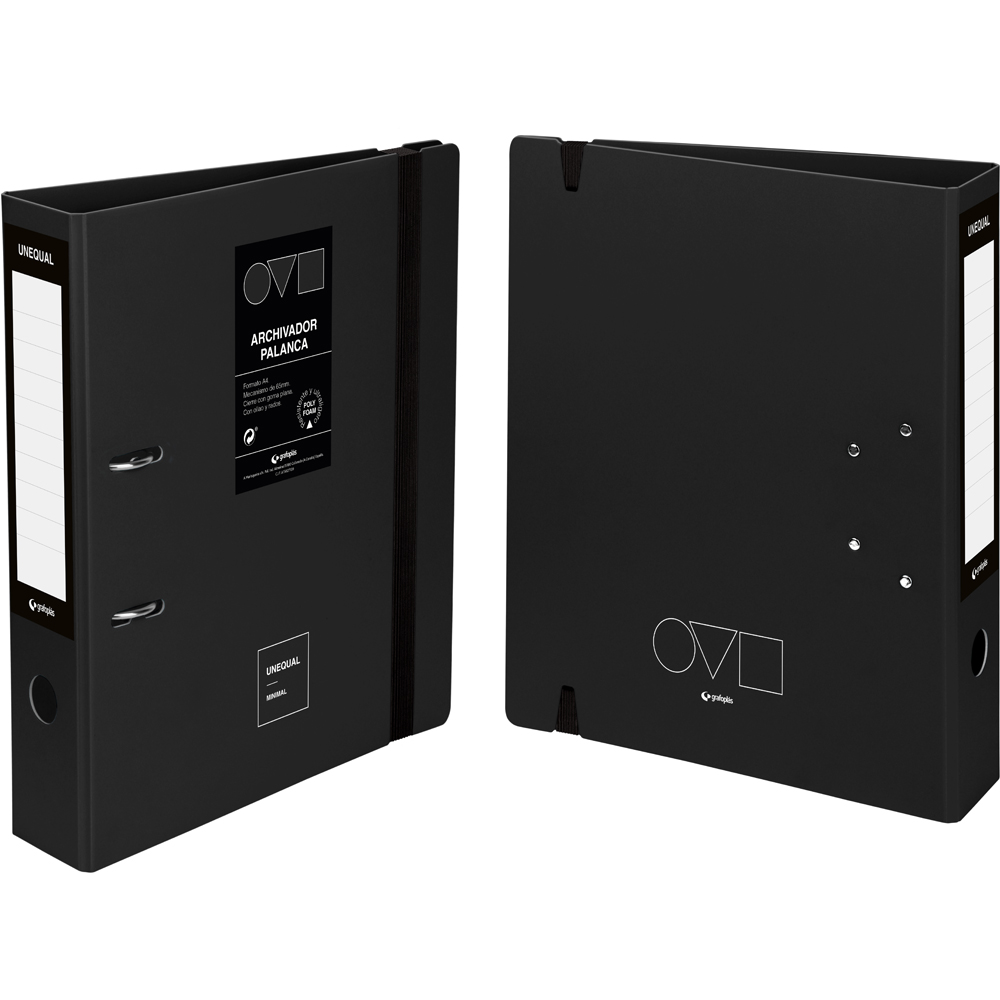 ARQUIVO A4 65MM UNEQ MINIMAL PRETO