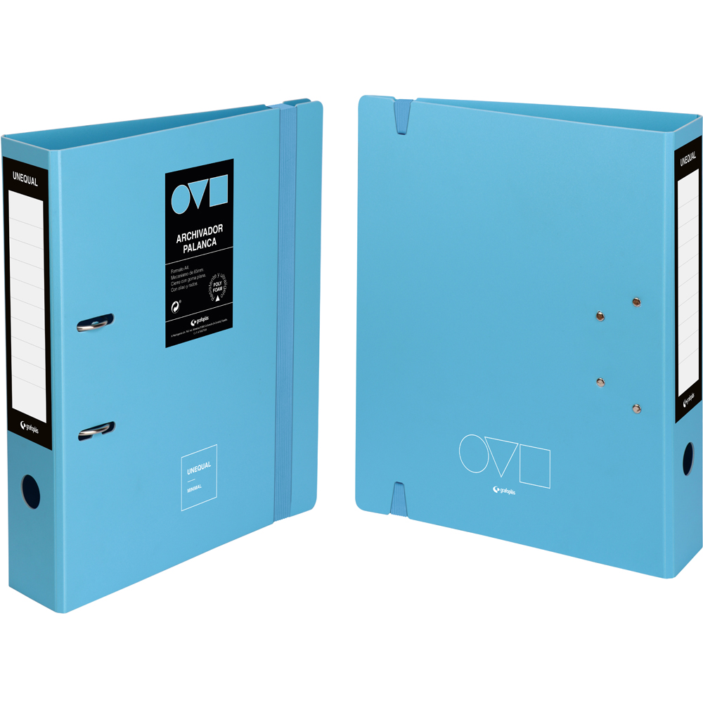 ARQUIVO A4 65MM UNEQ MINIMAL AZUL PA