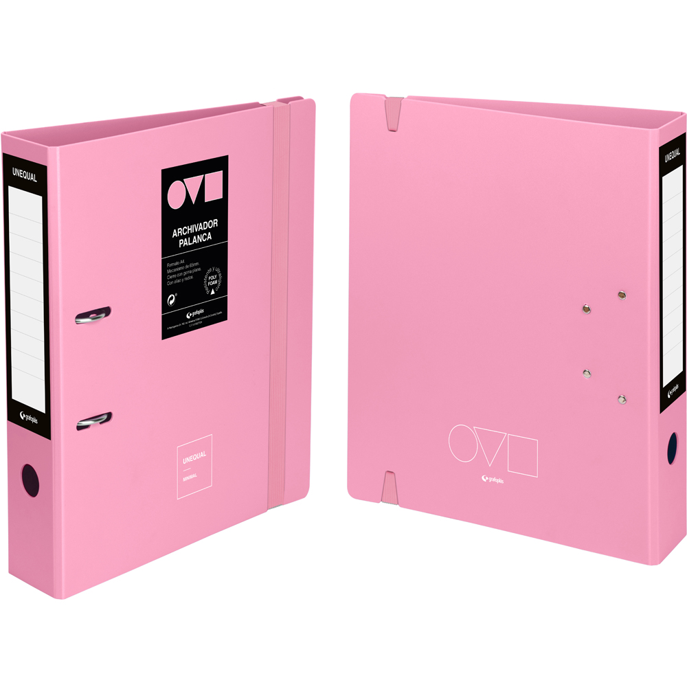 ARQUIVO A4 65MM UNEQ MINIMAL ROSA