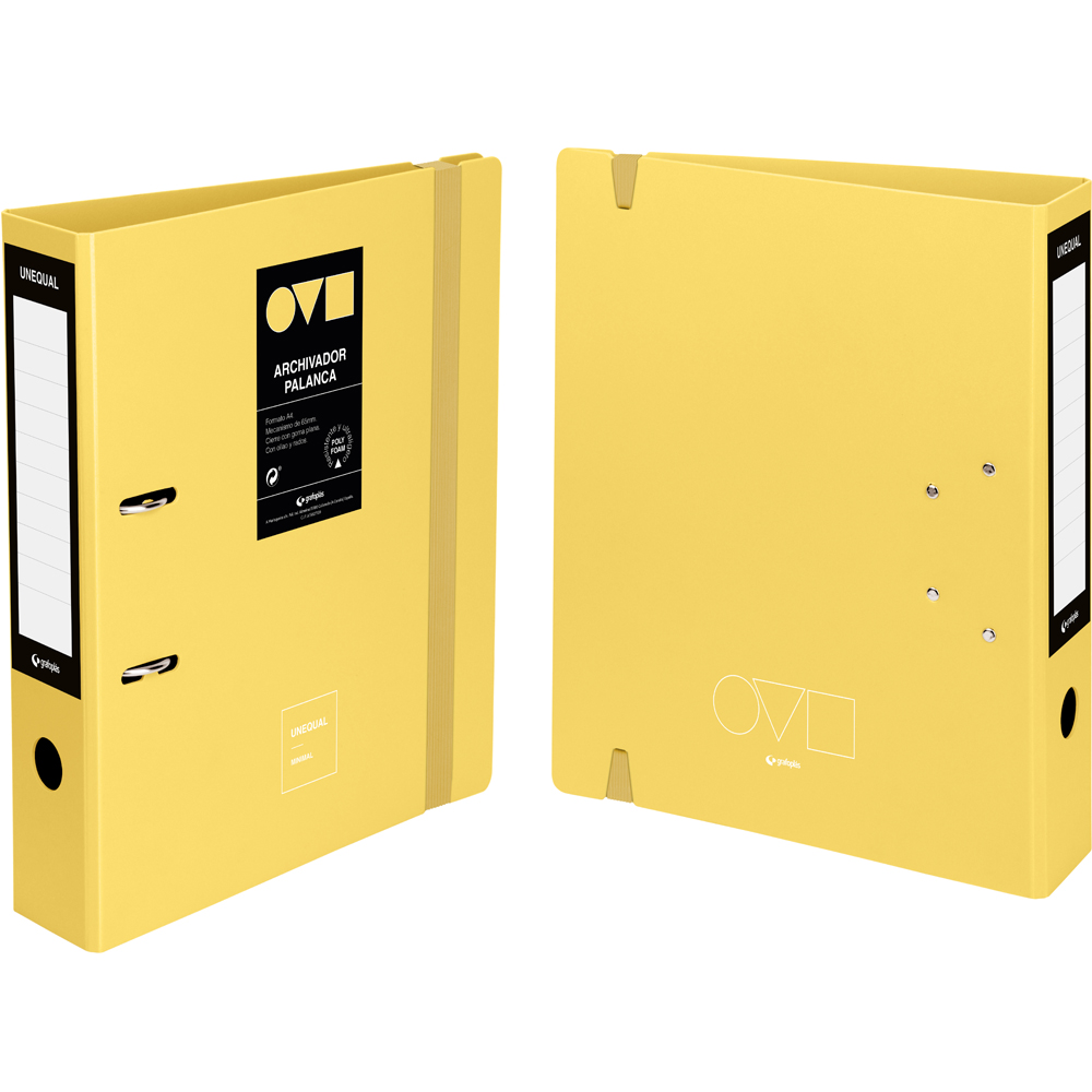 ARQUIVO A4 65MM UNEQ MINIMAL AMARELO