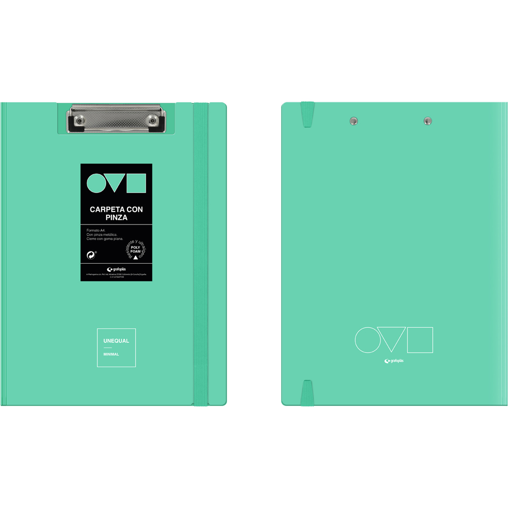 CARP A4 C/PINZA SUP UNEQ MINIMAL MINT