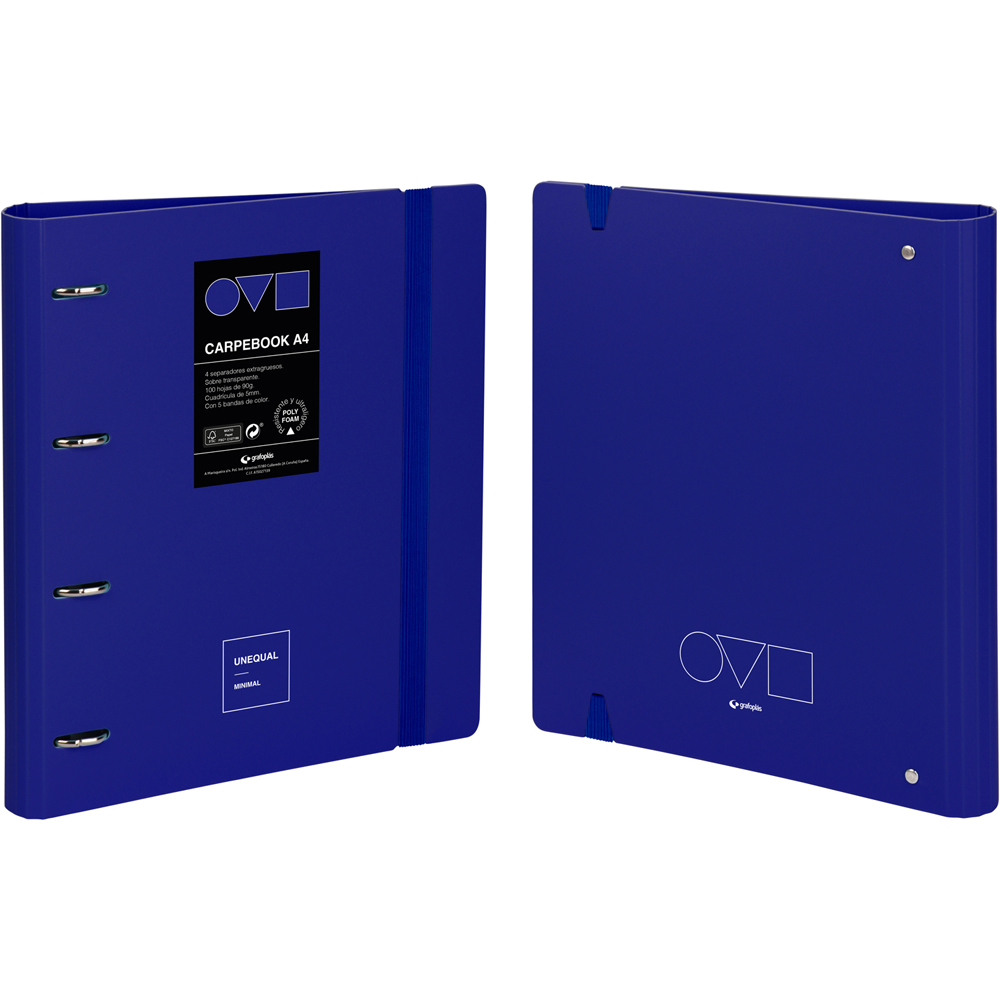 CARPEBOOK 4D35 A4 UNEQ MINIMAL AZUL