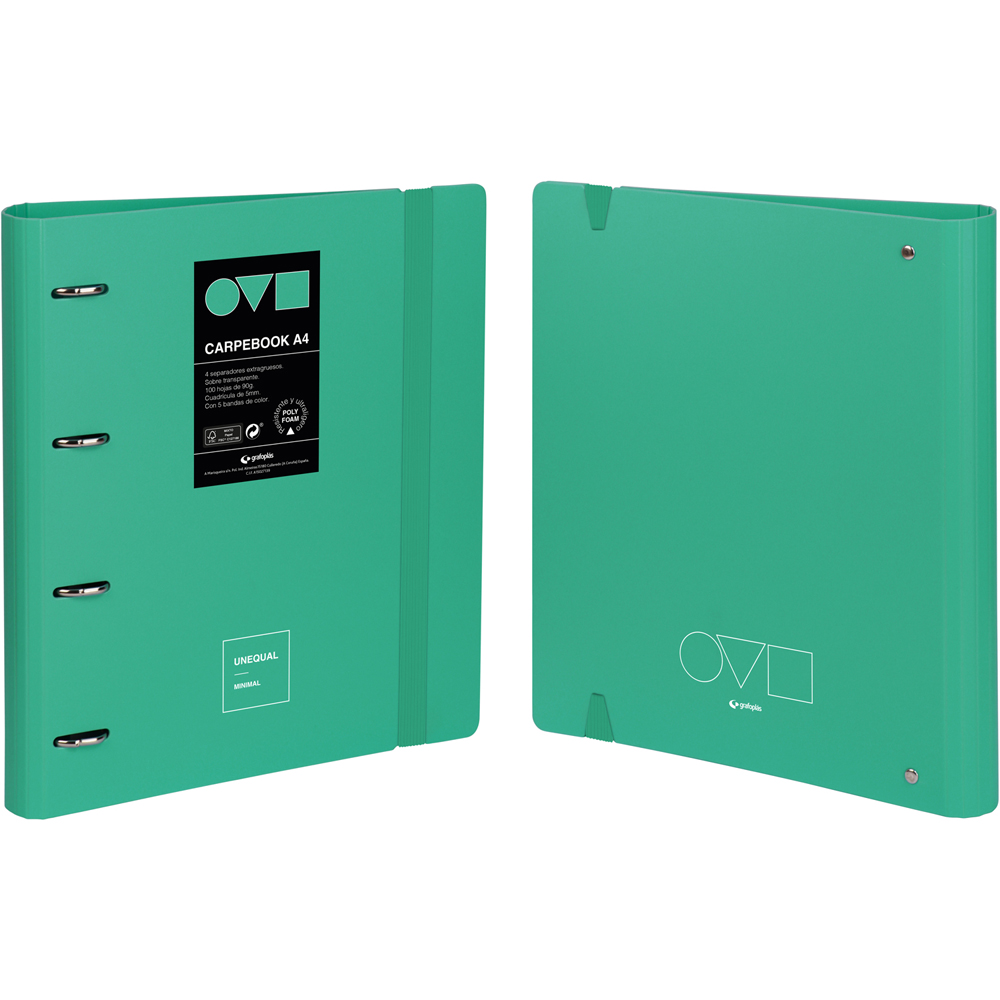 CARPEBOOK 4D35 A4 UNEQ MINIMAL TURQUES