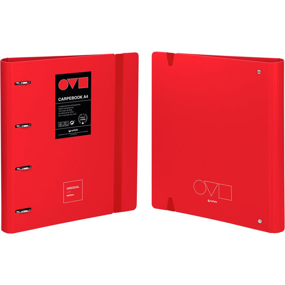 CARPEBOOK 4D35 A4 UNEQ MINIMAL ROXO
