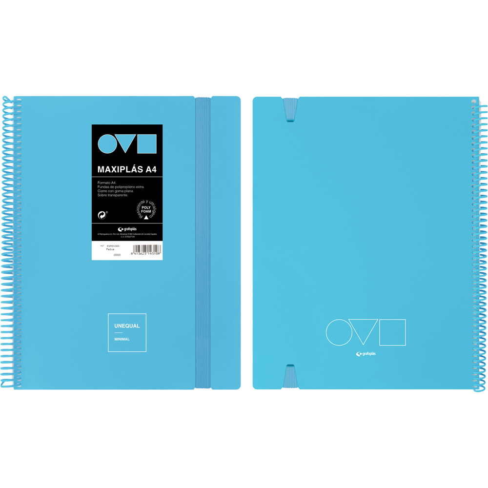 MAXIPLAS 20F A4 UNEQ MINIMAL AZUL PASTE
