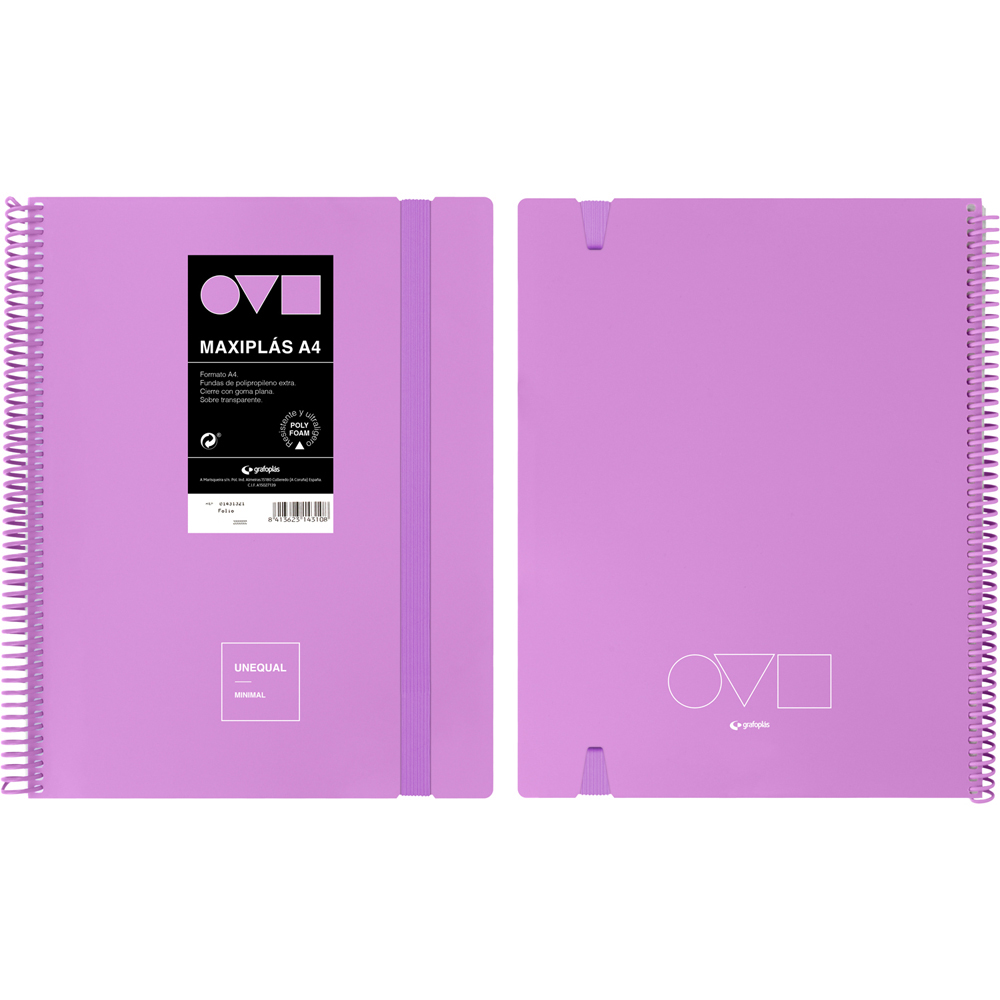 MAXIPLAS 20F A4 UNEQ MINIMAL LAVANDA