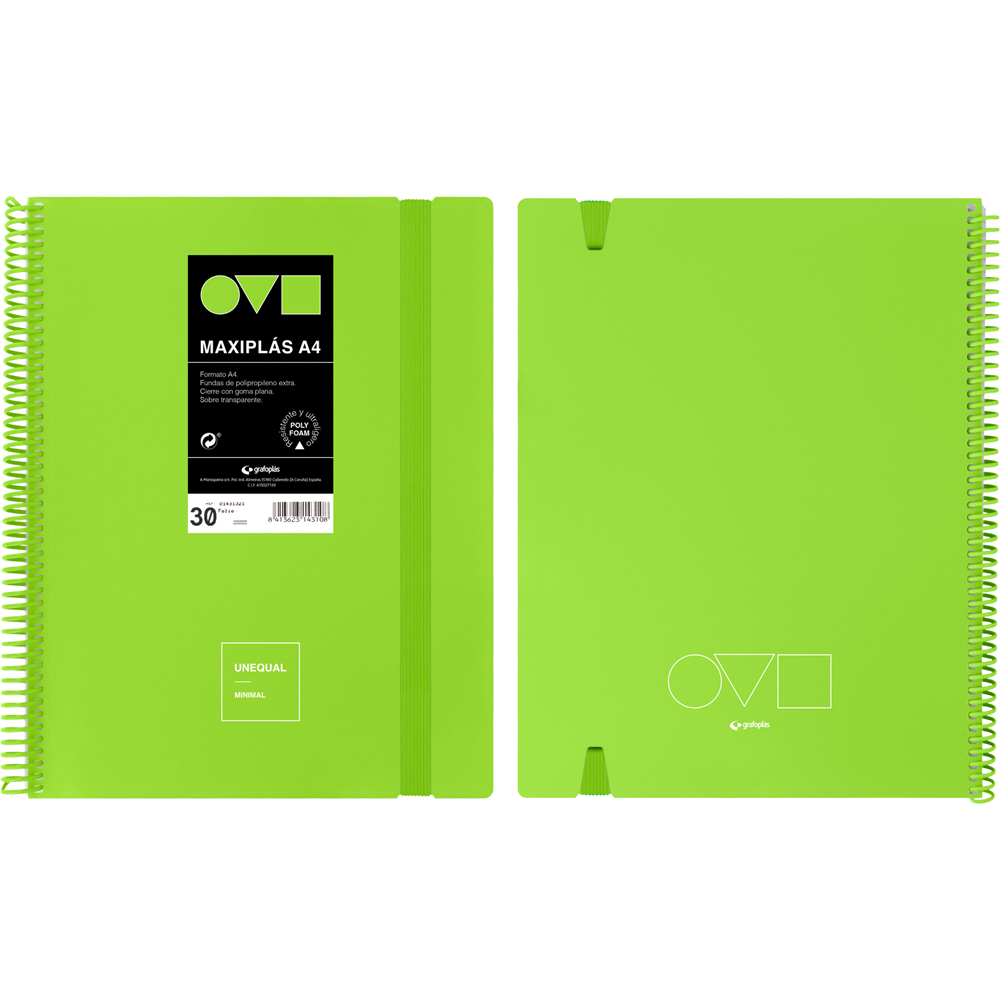 MAXIPLAS 30F A4 UNEQ MINIMAL VERDE