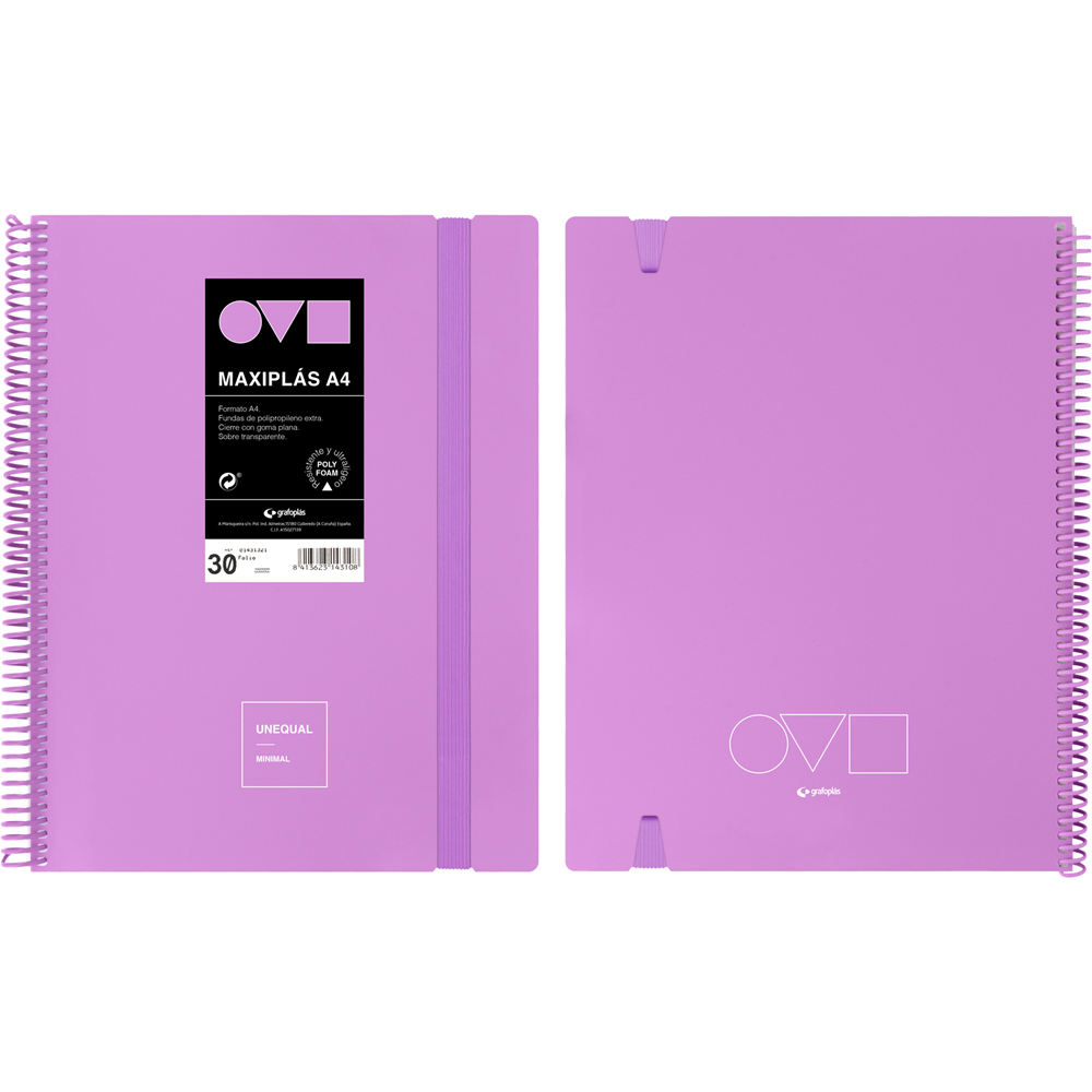 MAXIPLAS 30F A4 UNEQ MINIMAL LAVANDA