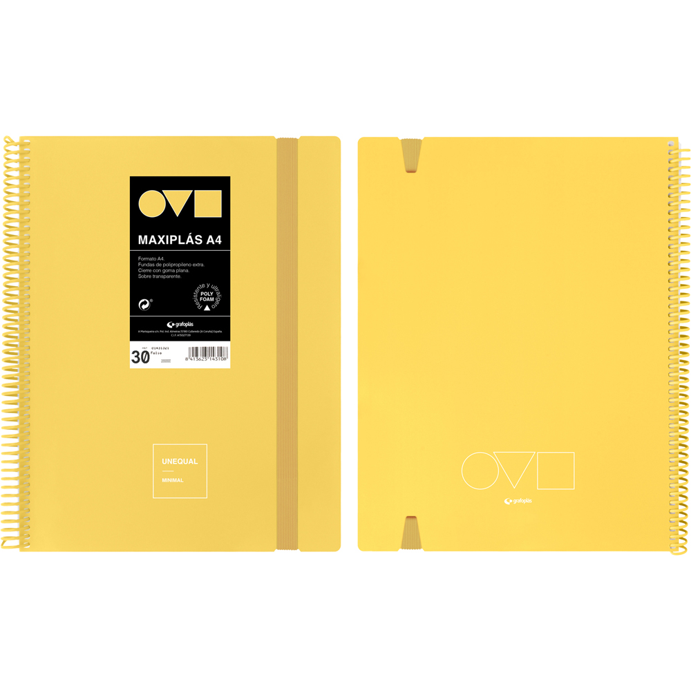 MAXIPLAS 30F A4 UNEQ MINIMAL AMARILLO S