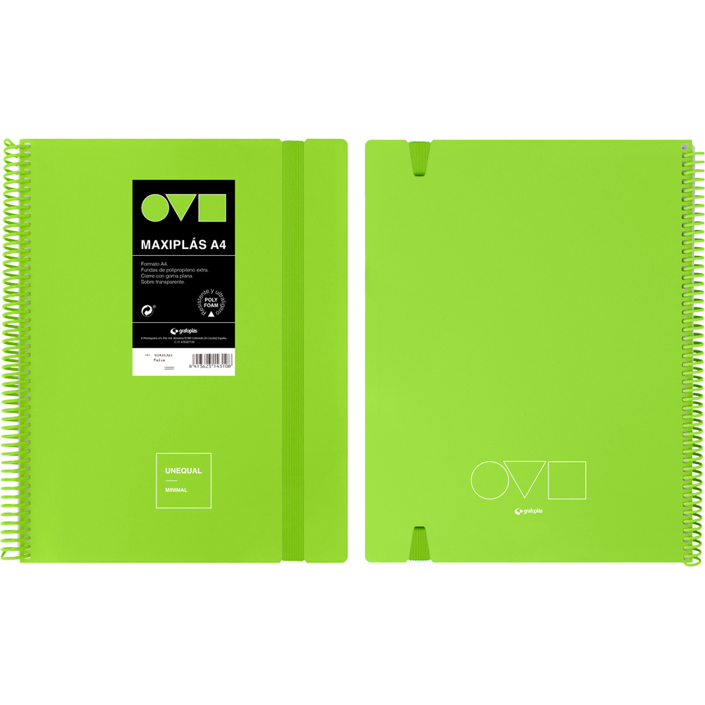 MAXIPLAS 40F A4 UNEQ MINIMAL VERDE