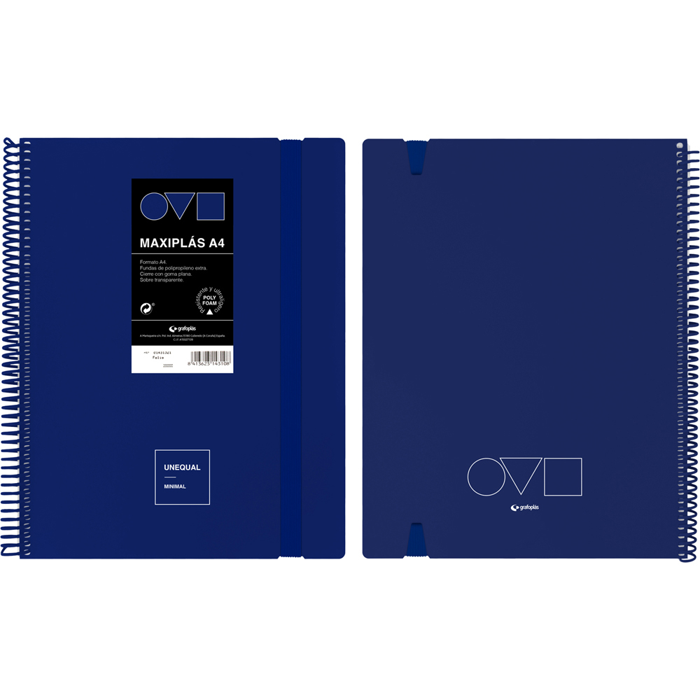MAXIPLAS 40F A4 UNEQ MINIMAL AZUL
