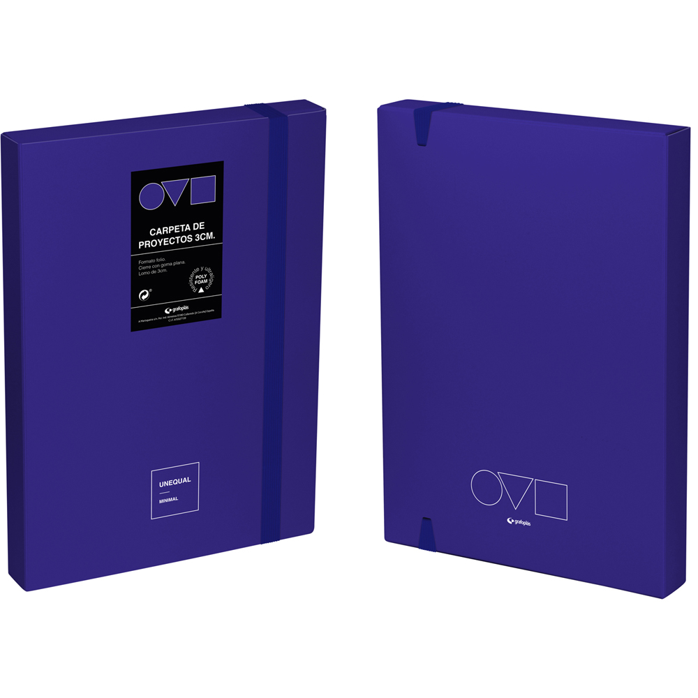 CAJA PROYECTO 3CM UNEQ MINIMAL AZUL