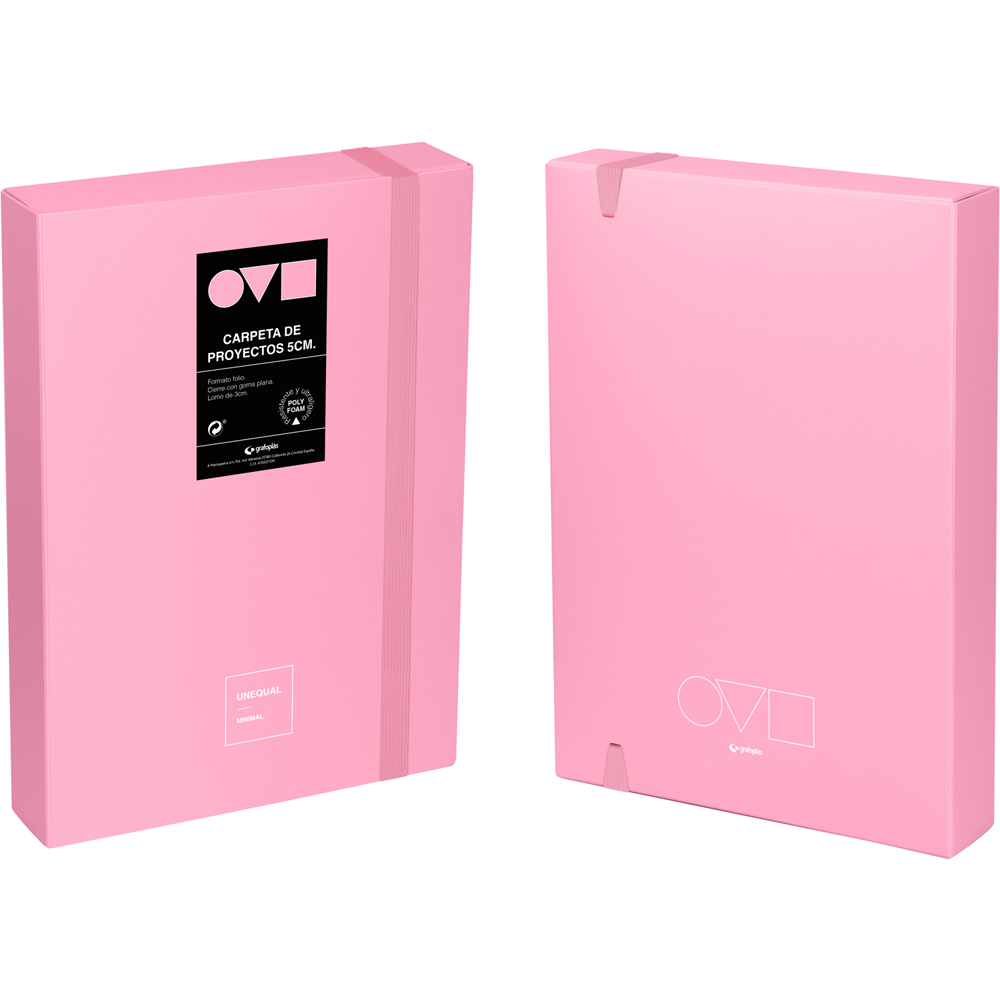CAJA PROYECTO 5CM UNEQ MINIMAL ROSA