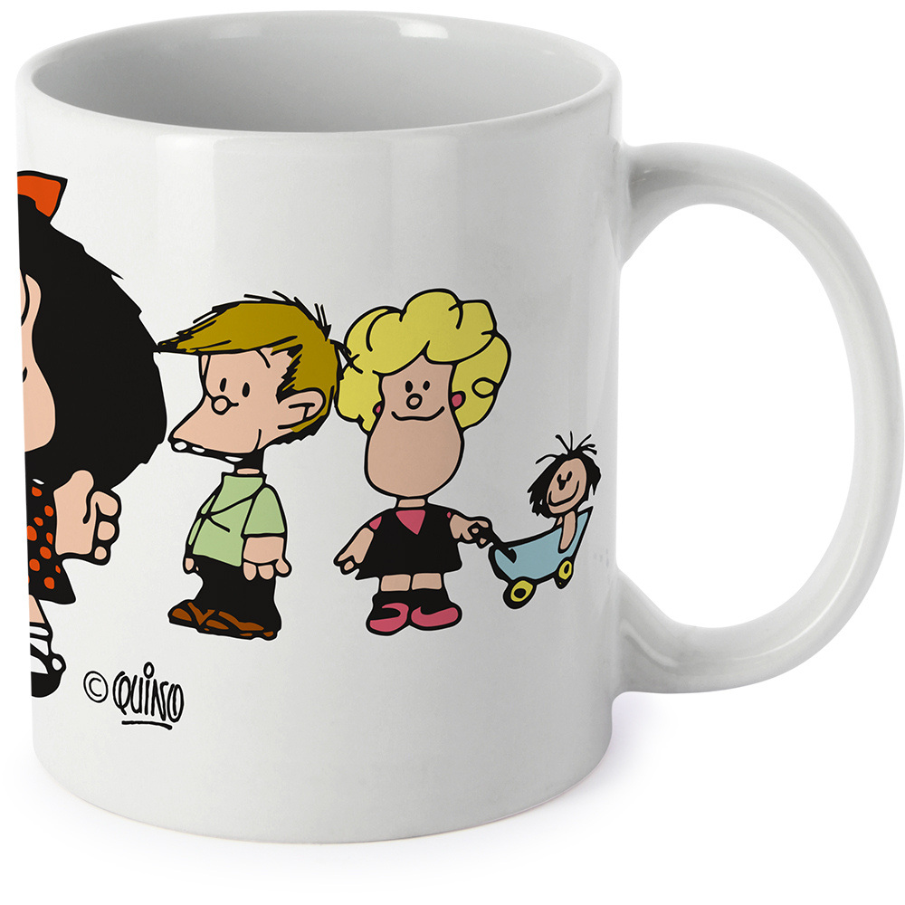 TAZA PORCELANA MAFALDA Y SUS AMIGOS