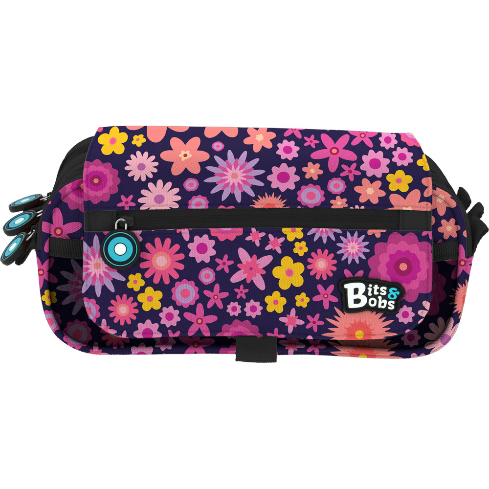 ESTOJO TRIPLO CON SOLAPA FLOWERS