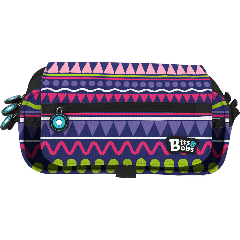 ESTOJO TRIPLO CON SOLAPA ZIG ZAG
